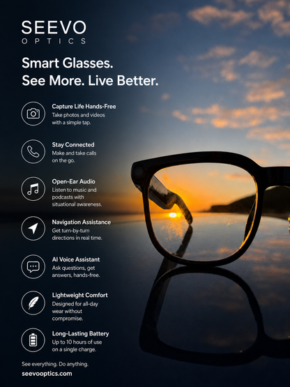 Seevo Optic AI Smart Glasses - Vision Edition